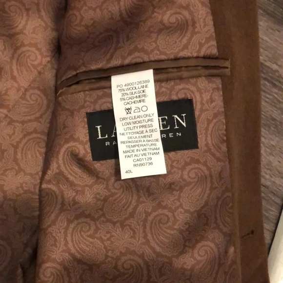Lauren Ralph Lauren Rich Brown Men's Blazer